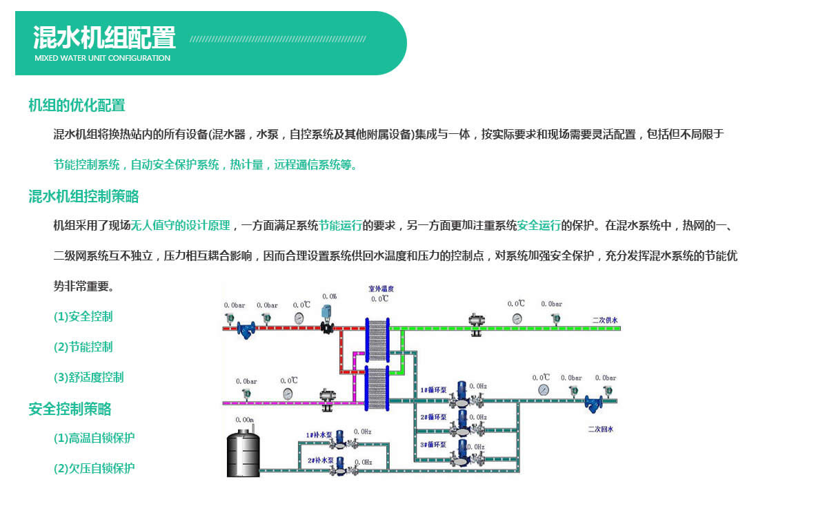 西安混水采暖機組設(shè)計方案